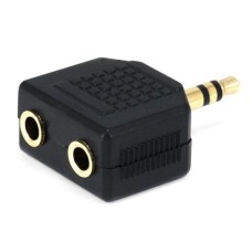 3.5mm Stereo plug to 2 x 3.5mm Stereo Jack Adapter
